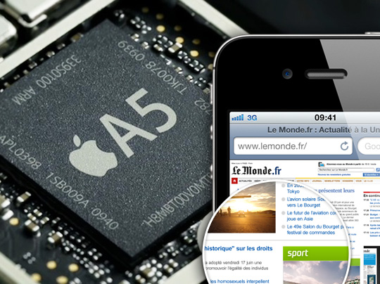 iphone-4s-a5-processor iphone 4s a5 processor Benchmarks iPhone 4S : Le Plus Rapide des Smartphones (images)