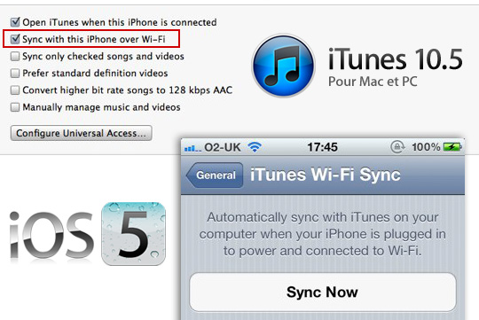 synch-iphone-ios-5-wifi synch iphone ios 5 wifi iPhone iPod Touch iPad : Comment les Synchroniser en WiFi avec iTunes