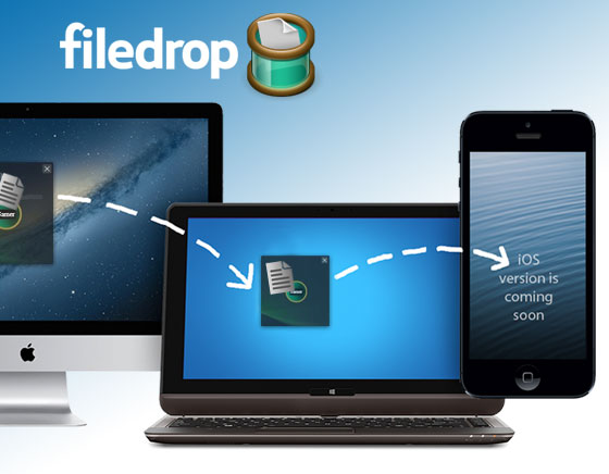 1-Filedrop-Mac-OSX 1 Filedrop Mac OSX Filedrop OSX : Partage de Fichiers en WiFi entre Mac, PC et iOS (gratuit)