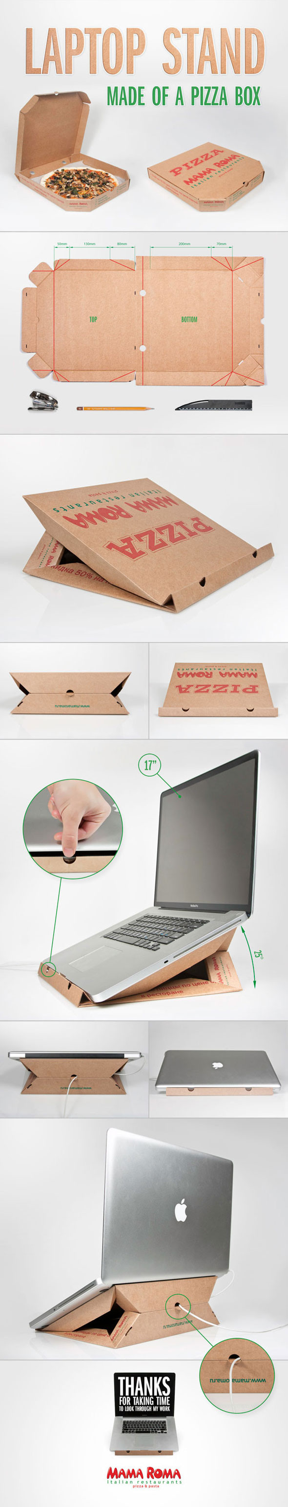 2-Support-MacBook-Pro-Boite-Pizza 2 Support MacBook Pro Boite Pizza Fabriquer un Support pour MacBook Pro avec une Boîte à Pizza (images)