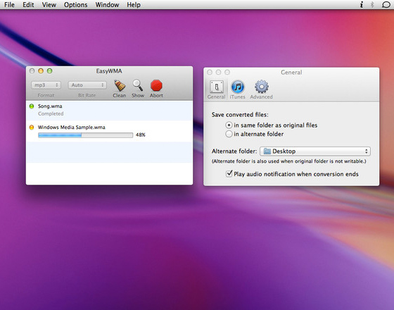 EasyWMA Mac OSX - Convertir ou Extraire l'Audio des WMA (promo)