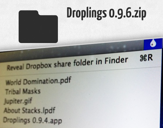 Droplings-Mac-OSX-1 Droplings Mac OSX - Partage de Fichier via DropBox
