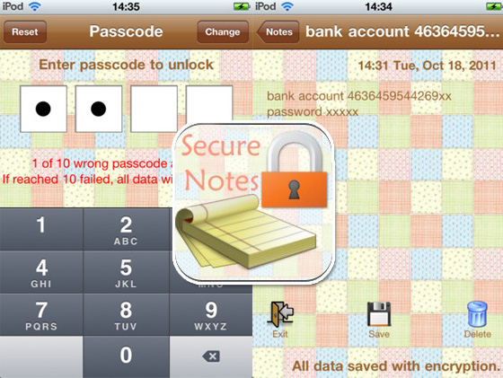 Secure Note et Secure Album iPhone iPad : Proteger vos Notes et Photos ...