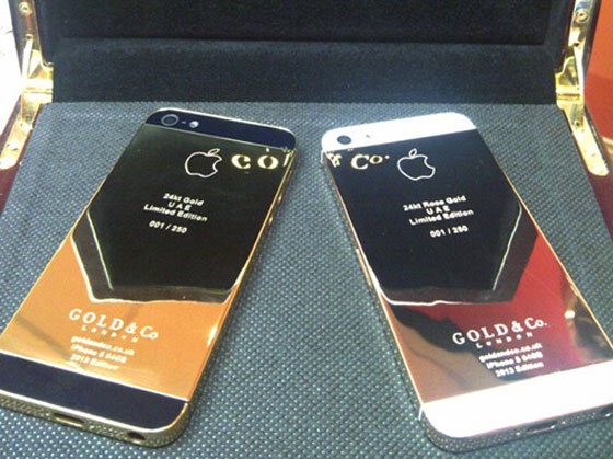 iPhone 5 en OR Rose ou Blanc pour Millionnaires (images)
