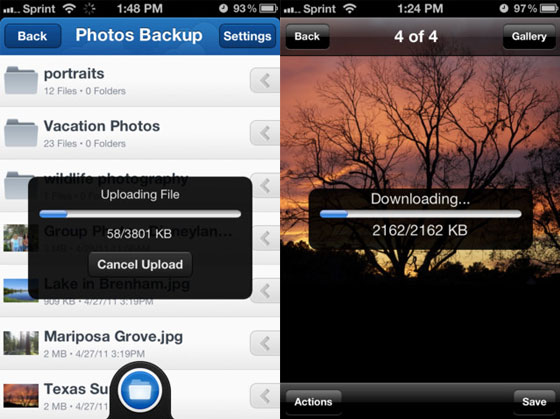 2-MediaFire-iPhone Client MediaFire iPhone avec 50 Go de Stockage en Ligne (gratuit)