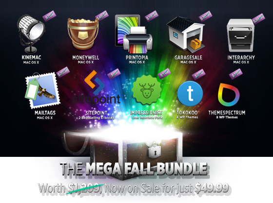 Bundle Hunt Mega Fall Mac OSX - Logiciels, Ressources Graphiques et Thèmes Wordpress à 50 (promo)