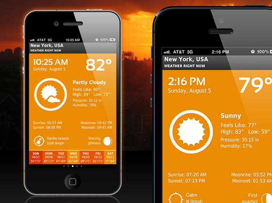ClearWeather iPhone - Station Meteo à Affichage par Couleurs (gratuit)