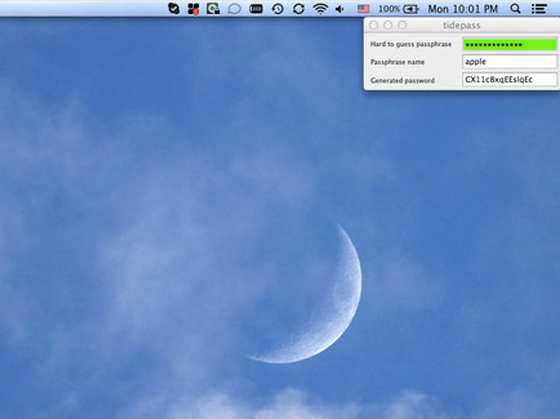 TidePass Mac OSX - Generateur de Mots de Passe Securisés (gratuit)