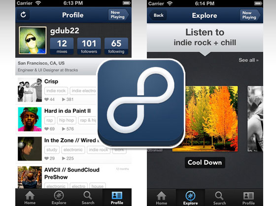 8Tracks Radio iPhone - 600.000 Musiques Remixées (gratuit)
