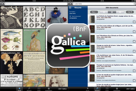 Gallica iPad : Bibliothèque Nationale de France (BnF) dans la Poche (gratuit)