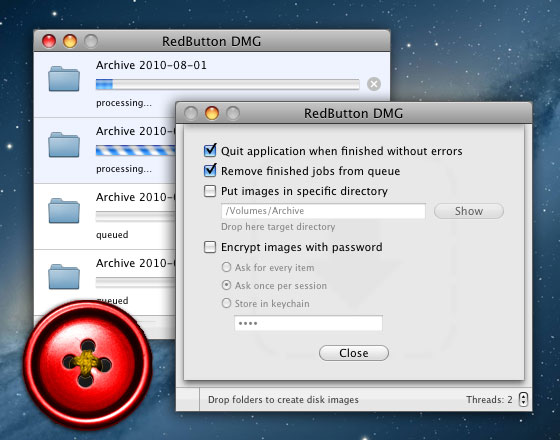 RedButton DMG Mac OSX - Creer des Disques Images par Lot (gratuit)