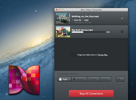 Miro Video Converter 3 Mac OSX - Conversion Video Multiformats et par Lot (gratuit)
