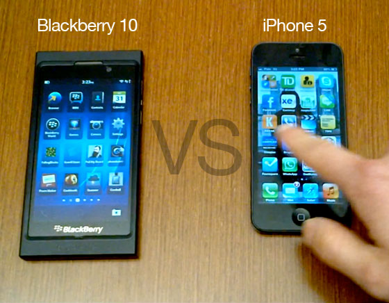 blackberry-10-vs-iphone-5 iPhone 5 vs BlackBerry 10 - Comparatif Navigation Internet (vidéo)