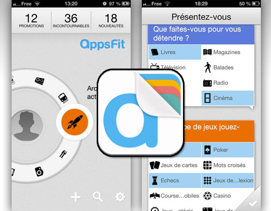 AppsFit iPhone - Moteur de Recherche d'Applications et Jeux par Affinités (gratuit)