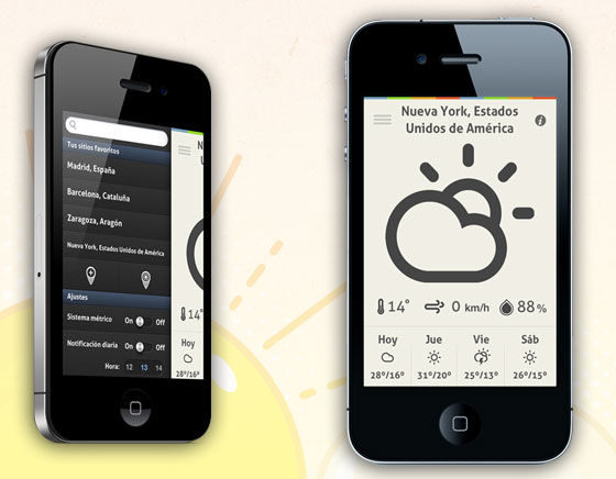 ClearWeather iPhone - Elegante Prevision Meteo (gratuit)