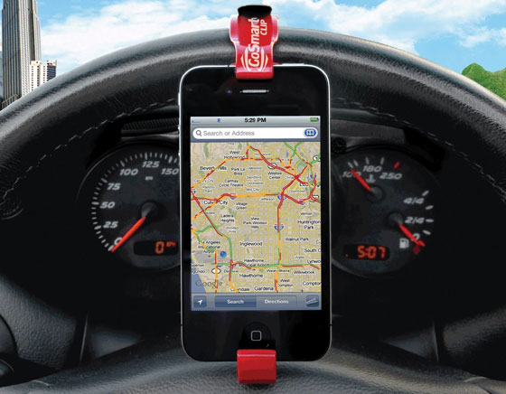 Support Multifonction Gosmart Clip - Accrocher l'iPhone sur le Volant de la Voiture, du Velo, etc. (video)