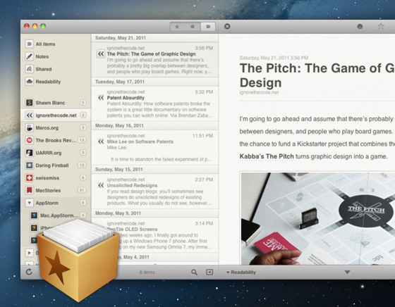 Reeder Mac OSX iPad