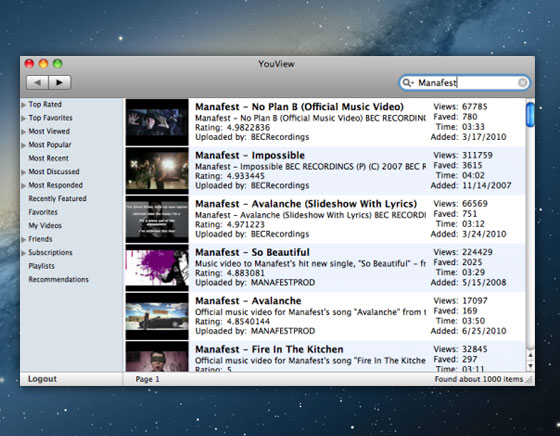 YouView Mac OSX