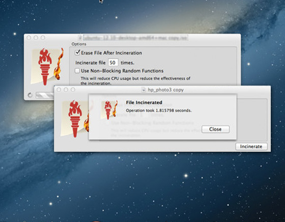 Incinerator Mac OSX