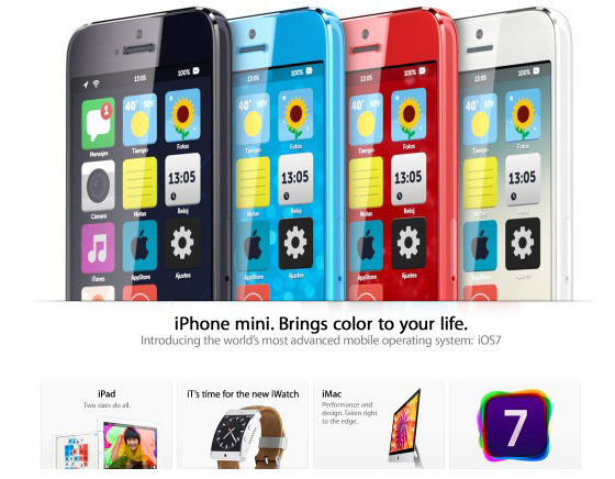 Concept iPhone Mini et iOS 7 Flat Design par Martin Hajek
