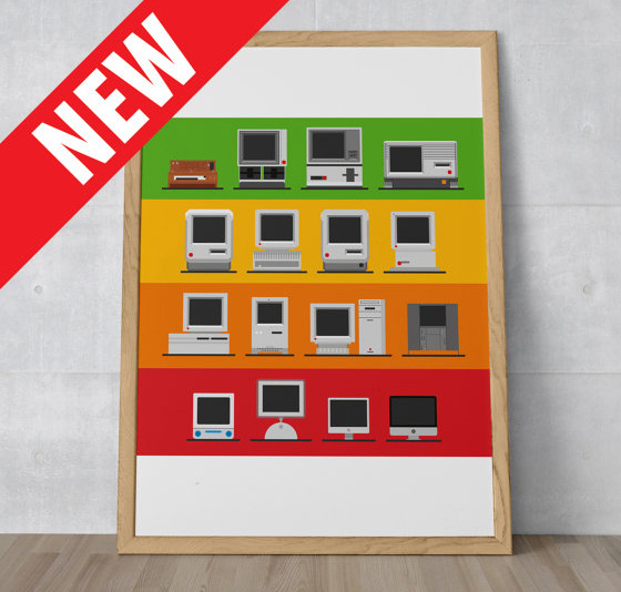 Illustrations Macs par Andrei Boghita : 30 ans d’Evolution en Poster ...
