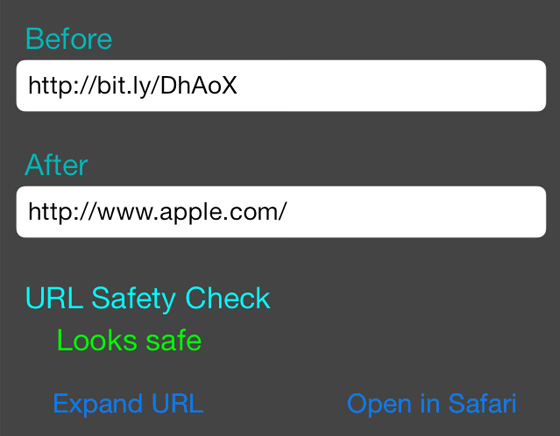 ExpandIt iPhone : Decoder Tous les URL Raccourcis (gratuit) - MaxiApple