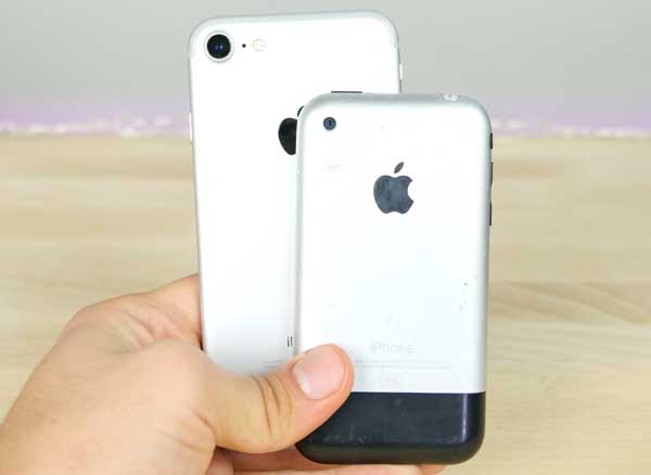 comparatif test iphone edge 2g 7 video 1 - Il Compare le Dernier iPhone 7 avec le 1er iPhone EDGE (video)