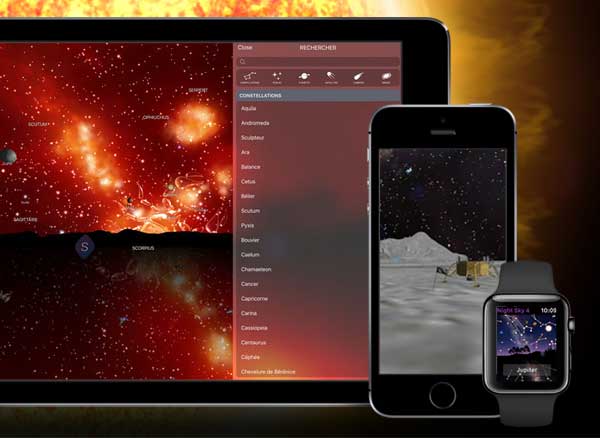 night sky 4 iphone ipad 1 - Night Sky 4 iPhone iPad : La Meilleure Façon d'Observer les Etoiles (gratuit)