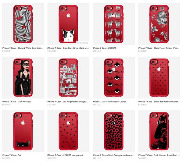 Protection iPhone 7 Red Rouge