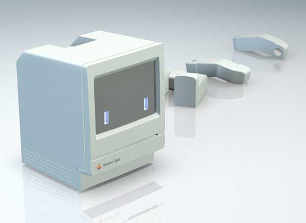 macinbot figurine macintosh jouet 3 - Le Macintosh Classic est de Retour en Jouet (images)