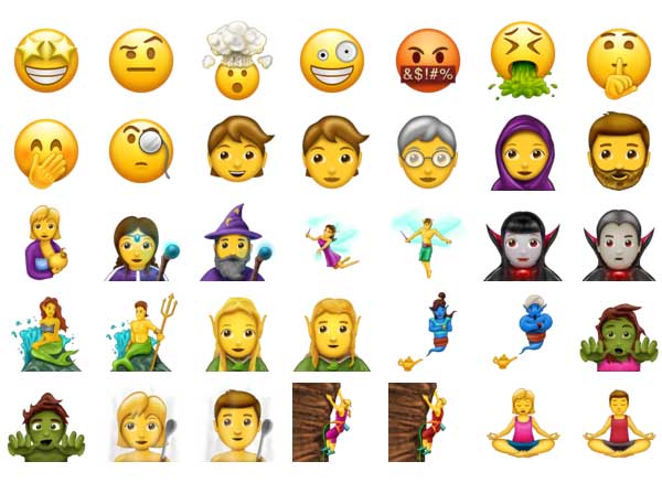 nouveaux emojis 2017 ios android