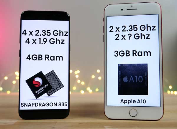 iPhone 7 Plus 2x Plus Rapide que le Galaxy S8 (video)