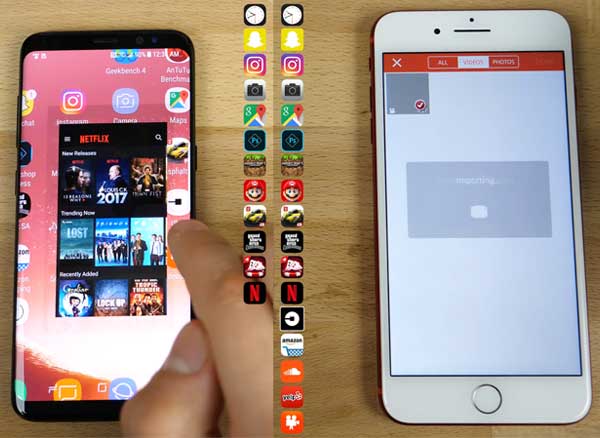 iPhone 7 Plus 2x Plus Rapide que le Galaxy S8 (video)