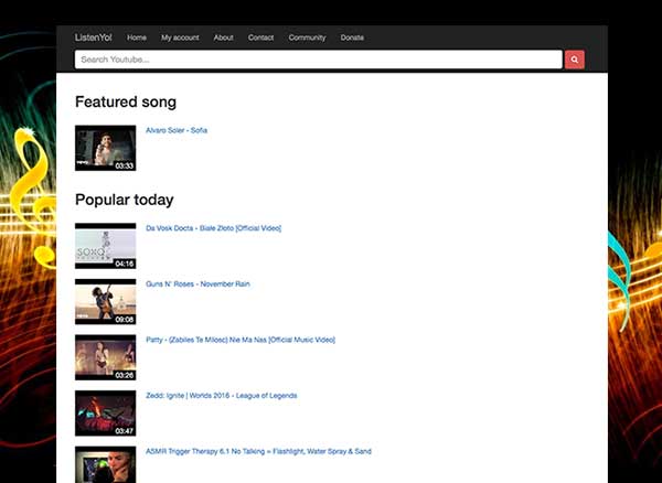 ListenYo.com Webapp