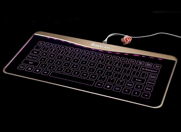 Bastron Clavier Transparent Tactile Verre Mac PC