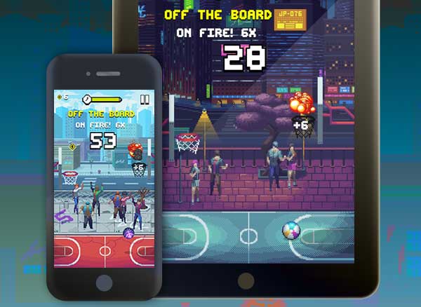 Jeu Bouncy Hoops iPhone iPad