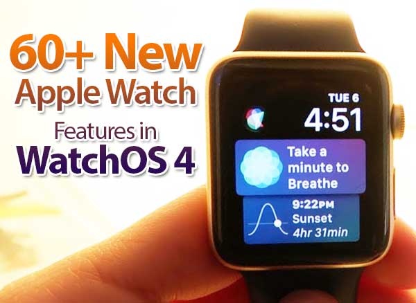 Nouveautes Apple Watch WatchOS 4