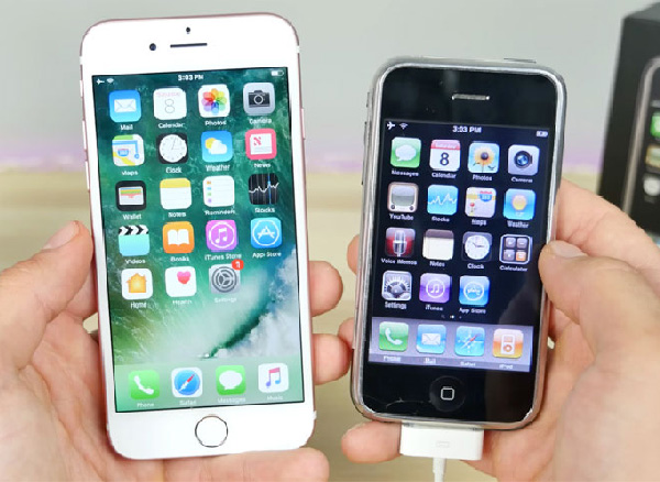 Comparatif iPhone 2G vs iPhone 7