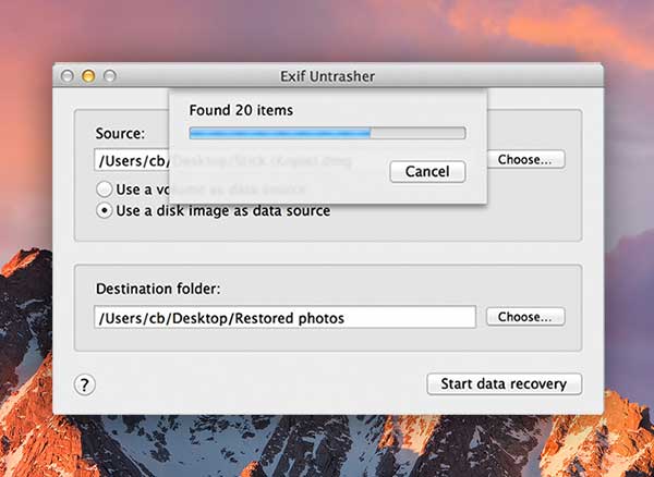 EXIF Untrasher Mac