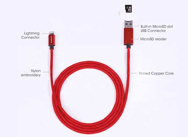 Cable USB Lightning Halos GoDrive Pro