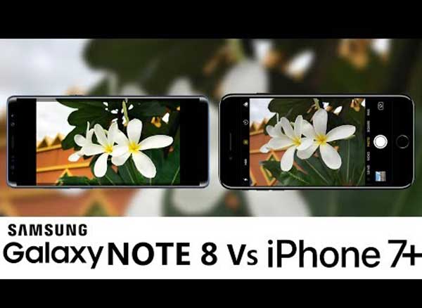 Galaxy Note 8 vs iPhone 7 Plus Capteur Video