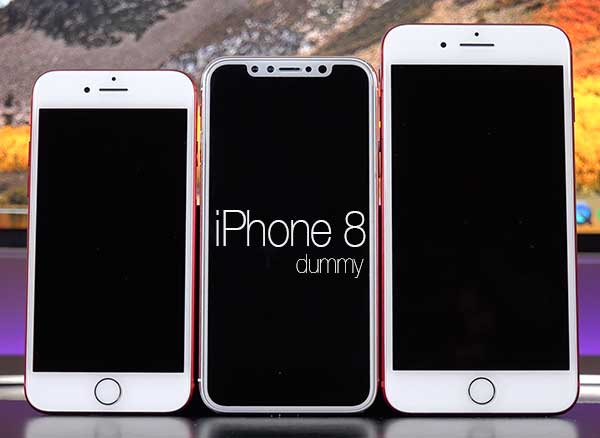 Maquettes iPhone 8 comparatif