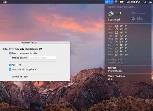 Weather Indicator Mac