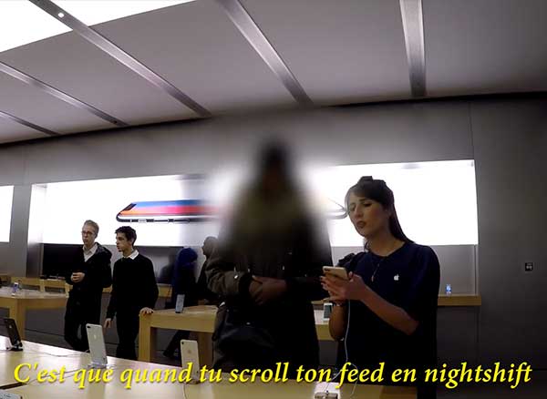 camera cachee marie infiltre apple store