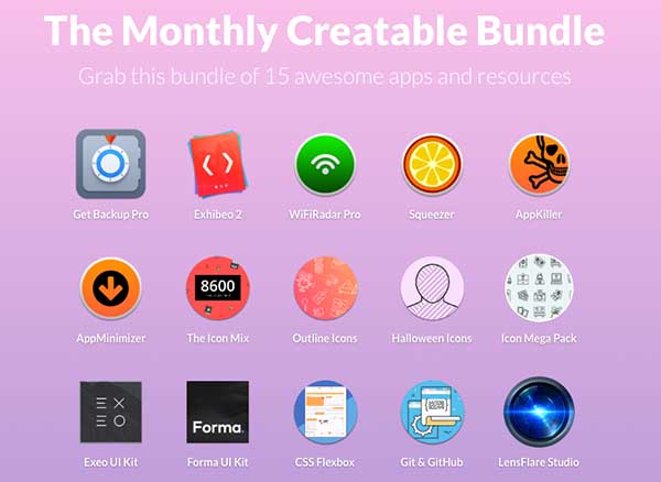 creatable bundle pack logiciels mac promo