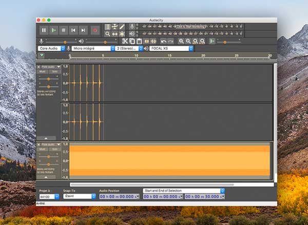 audacity mac macos gratuit 1 - Audacity Mac - Editeur Audio Complet et Performant (gratuit)