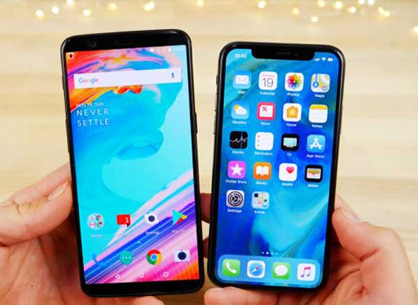 Comparatif Vitesse iPhone X vs OnePlus 5T
