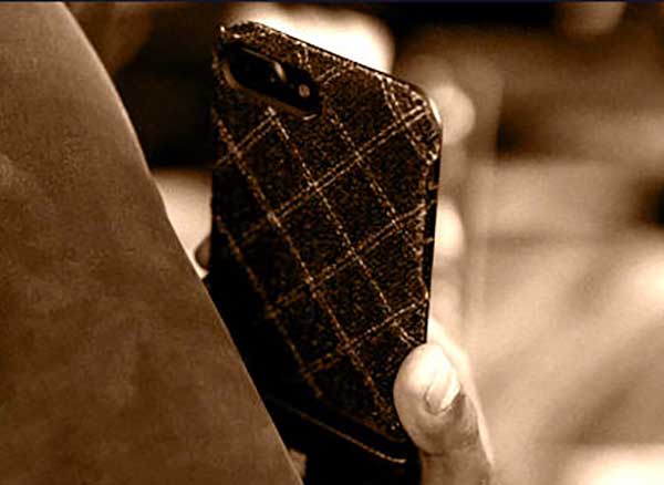 stitched protection iphone brosse tissus