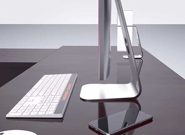 concept imac pro 2 face-id chargeur induction socle touch bar