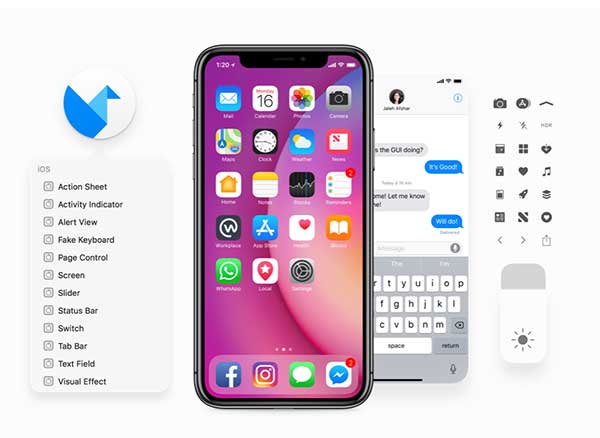 facebook design ios11 iphone x maquettes psd sketch